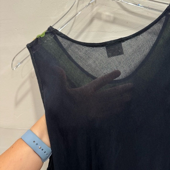 Asha Vintage Free Size Boho Dress Viscose Paisley Applique Handkerchief Tank - Picture 6 of 7